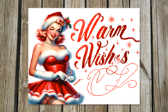 Christmas Pin up Girl | retro Sublimation Tumbler design P2 Product Image 5