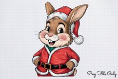 Woodland Christmas Bunny Sublimation Clipart PNG Product Image 1