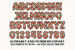 Christmas Alphabet png clipart, christmas letters doodle Product Image 3