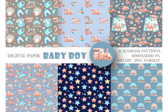 Baby boy watercolor set. Birthday. Product Image 9
