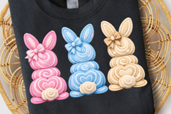 Bunny Coquette Bow PNG, Faux yarn Bunny PNG, Coquette Easter Product Image 1