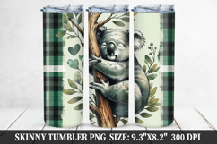 koala Skinny Tumbler 20oz Wrap Design, Animal Tumbler Wrap Product Image 1