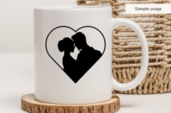 Bride and Groom SVG Bundle | 15 Wedding Couple Silhouettes Product Image 7