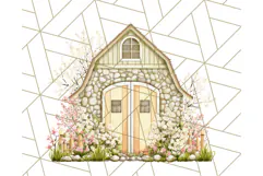 Vintage Cottagecore Barn PNG Clipart, Farmhouse Style Product Image 5