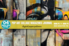 Pop Art Collage Magazines Journal Paper PNG Bundle Product Image 8