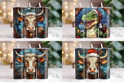 Stained Glass Christmas Tumbler Wrap Bundle | Christmas PNG Product Image 9