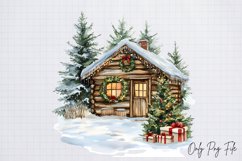 Watercolour Rustic Christmas Clipart PNG Product Image 1