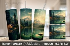 Lake Background Tumbler Design Product Image 1
