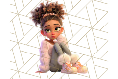 Kawaii Cozy Girl Clipart PNG, Pastel Fall Cozy Aesthetic Product Image 5