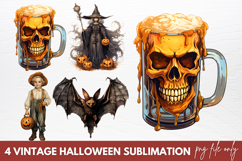 Vintage Halloween Sublimation Clipart Product Image 1