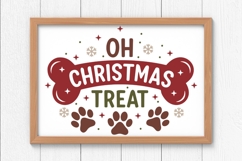 Oh Christmas Treat Svg, Dog Christmas Svg, Dog Treat Svg. Product Image 7