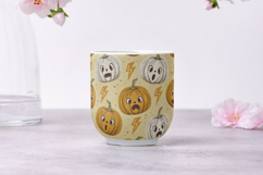 Retro Pumpkin Patch Funny Seamless Pattern, Digital Paper Product Image 9