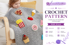Snack Applique Crochet Snuggle Sack Pattern PDF Product Image 1