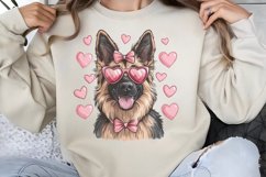 Valentine Dogs Heart Clipart PNG Product Image 1