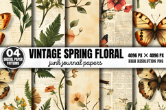 Antique Script Junk Journal Papers PNG Product Image 1