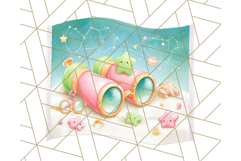 Alien Vacation Clipart PNG, Cute Summer Galaxy Art Clip Art Product Image 5