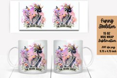 Funny Skeleton Mug Wrap Sublimation, Mug Wrap PNG Product Image 1