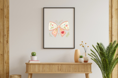 Embroidery Style Coquette Bow Clipart, garden spring bow PNG Product Image 8