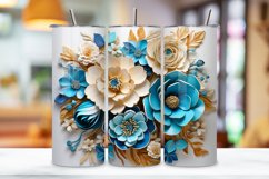 Spring Flowers Tumbler Wrap | 20 oz | Spring Print PNG | 3D Product Image 3