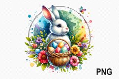 Easter Day Bunny Sublimation - Easter Day Clipart PNG Design Product Image 1