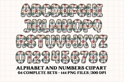 CUTE MONSTER SCHOOL Alphabet A-Z Numbers Clipart PNG 300 DPI Product Image 3