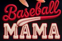 Baseball PNG, Faux Yarn Ball PNG, Baseball Mama PNG, Product Image 1