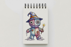 Wizard Hat Stitched Doll Magic Wand Voodoo PNG Halloween Product Image 5