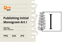 Publishing Initial Monogram Art Product Image 1