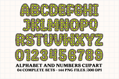 Geometric Alphabet png clipart, geometric letters doodle Product Image 3