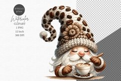 Gnome clipart, Coffee clipart, Gnome sublimation Product Image 1