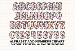 Cottagecore Alphabet png clipart, Garden letters doodle Product Image 3