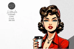 Woman clipart, Retro clipart, 1950's clipart Product Image 1