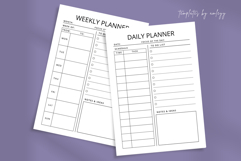 Minimalist Weekly &amp; Daily Planner Printable Template Product Image 3