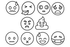 Emojis Set 2 Procreate Brush Stamps, 50 Emoji Stamps Product Image 9