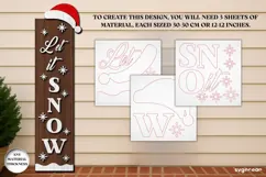 Xmas Porch Sign Laser Cut | Vertical Sign | SVG Product Image 3