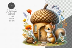 Squirrel clipart, Animals house clipart, Cute animals Product Image 1