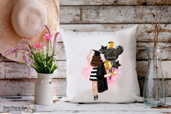 Graduation Sticker PNG Black Gold Balloon Grad Brunette Girl Product Image 9