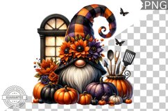 Halloween kitchen Gnome Sublimation - Clipart PNG Bundle Product Image 8