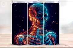4 Neon Skeleton Tumbler Wrap Sublimations, 20 oz Product Image 5