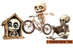 Christmas Skeleton Sublimation Clipart Product Image 1