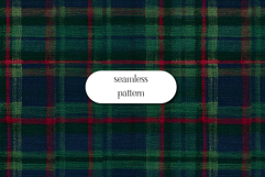 Green Tartan Plaid Seamless Pattern Digital Paper Background Product Image 1