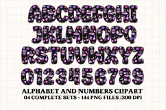 Halloween Alphabet png clipart, halloween letters doodle Product Image 3