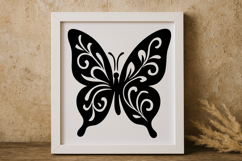 Elegant Floral Butterfly SVG Product Image 1