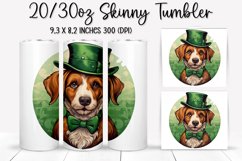 St. Patrick&#039;s Day DOG - Tumbler Sublimation Design Product Image 1