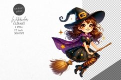 Halloween clipart, Witch clipart, Kids Halloween Product Image 1
