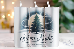 Silent Night Tumbler Wrap | Christmas | Sublimation Product Image 1
