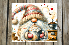 Coffee Gnome | 4 Watercolor Tumbler Sublimation Designs PL2 Product Image 5