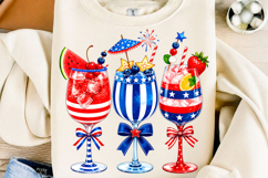 4th of July Wine Glasses PNG Product Image 1