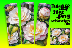 DIY 20oz Tumbler Wrap File , Flowers Product Image 1