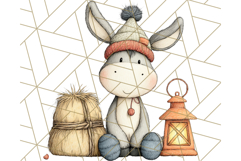 Fall Farm Animal Clipart, Autumn Barnyard PNG Illustrations Product Image 5